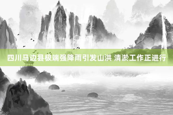 四川马边县极端强降雨引发山洪 清淤工作正进行