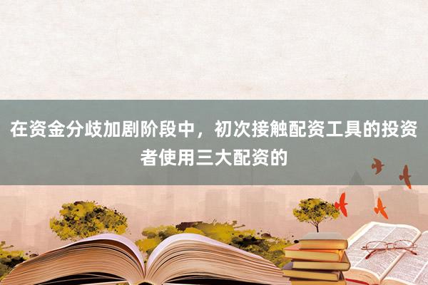 在资金分歧加剧阶段中，初次接触配资工具的投资者使用三大配资的
