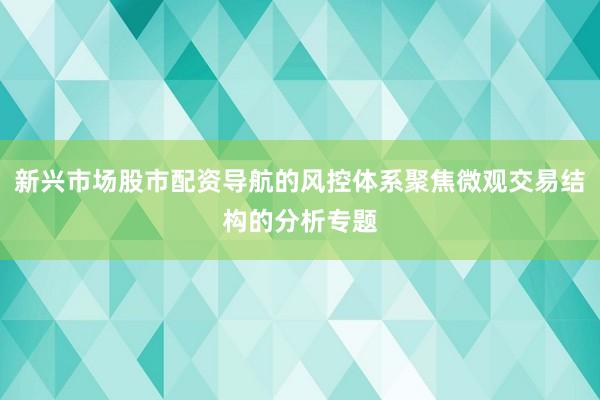 新兴市场股市配资导航的风控体系聚焦微观交易结构的分析专题